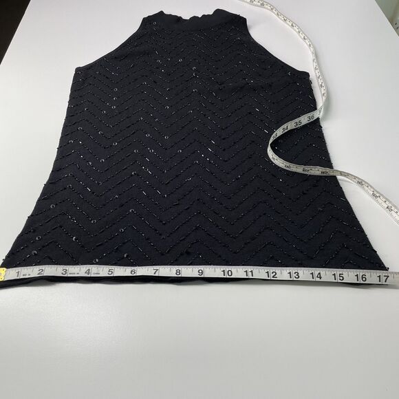 Nicole Studio Beaded Black Tank Top Sz 8 Medium Tank Top Beaded Going Out Top M - Picture 13 of 15